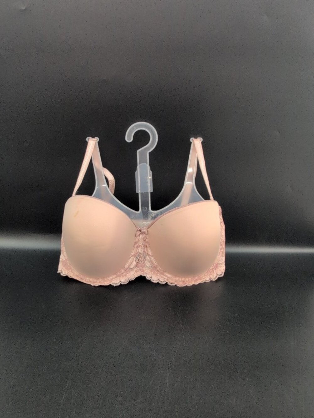 Adore Me Kendil Push Up Lace Balconette Bra 34DDD Beige